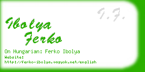 ibolya ferko business card